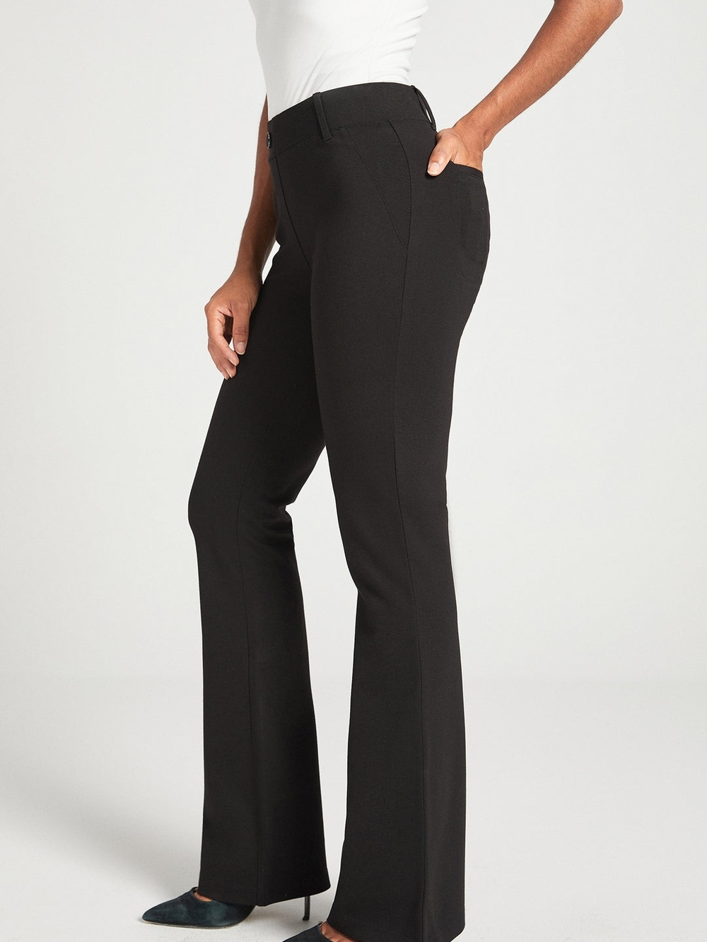 Betabrand Black Bootcut Stretch Pants